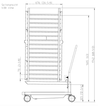Рама с направляющими 20-2-1, 16 уровней RATIONAL 60.22.395
